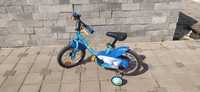 Bicicletă copii, roți 14" (3-5 ani), cu roti ajutătoare, albastră