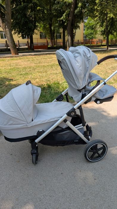 Количка Cybex Gazelle S Lava Grey за близнаци или породени деца
