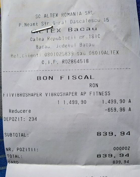 Aparat fitness Vibroshaper