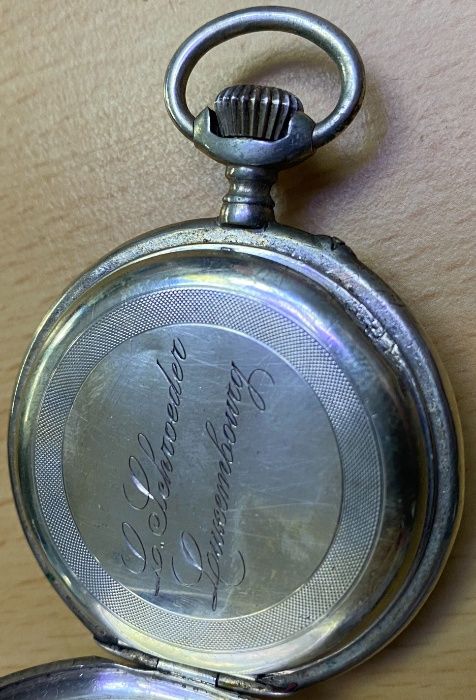 Ceas de buzunar carcasa argint L. Schroeder Louxembourg 1870-1880