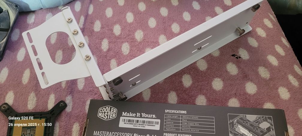 Новый Райзер pci-e 3.0 x16 - 300mm. ver.2, и держатель видео карты
