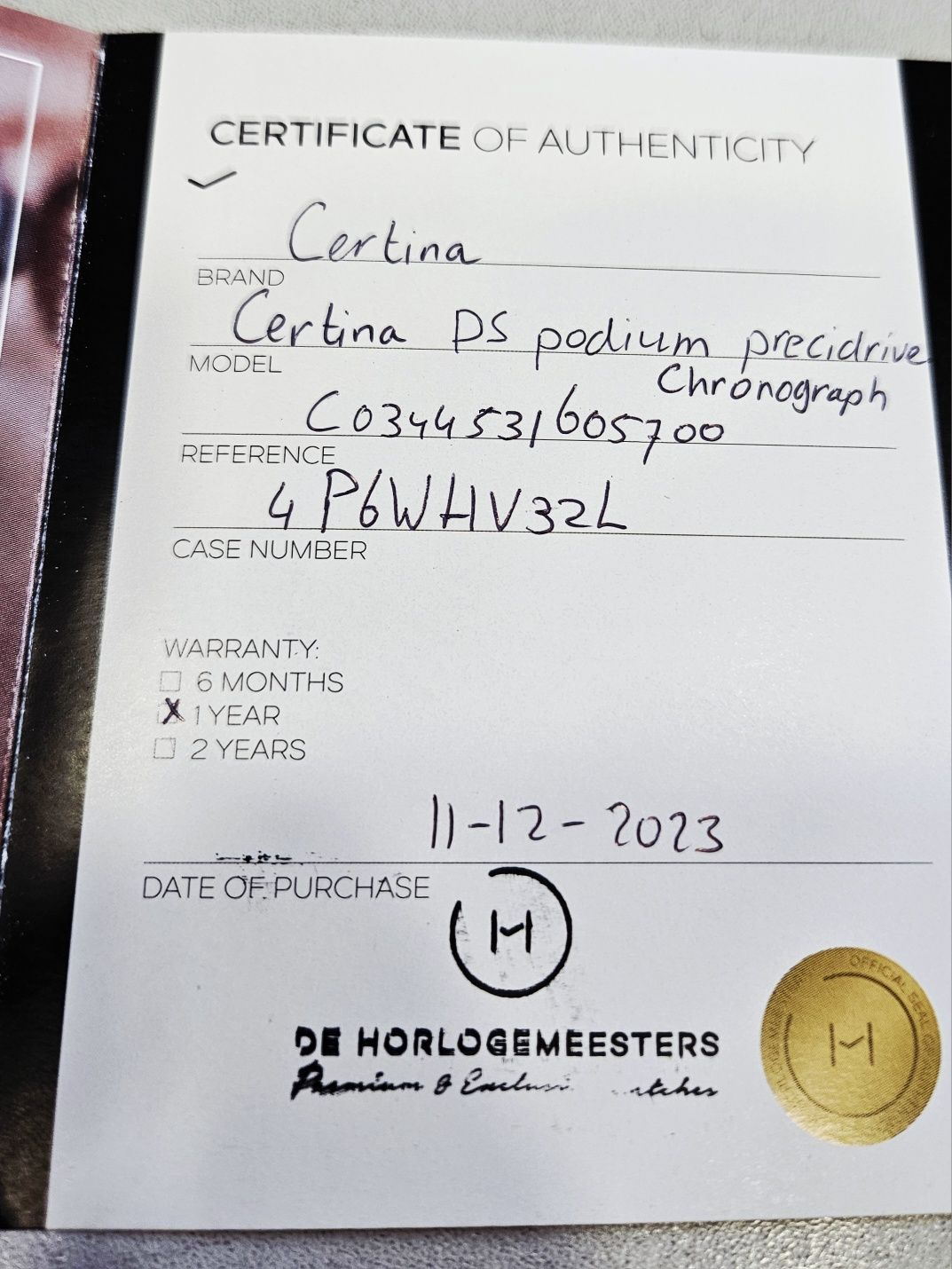 Часовник Certina DS Podium C034.453.16. 057.00   02360-25