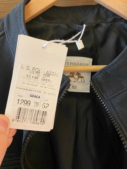 Geaca PIELE POLO cu eticheta Marimea 52 / L Barbati