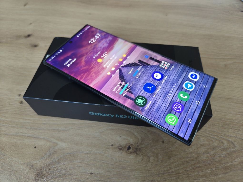 Samsung Galaxy S22 Ultra ONEUI 7.0 5G 128GB 8RAM Green Отличен!