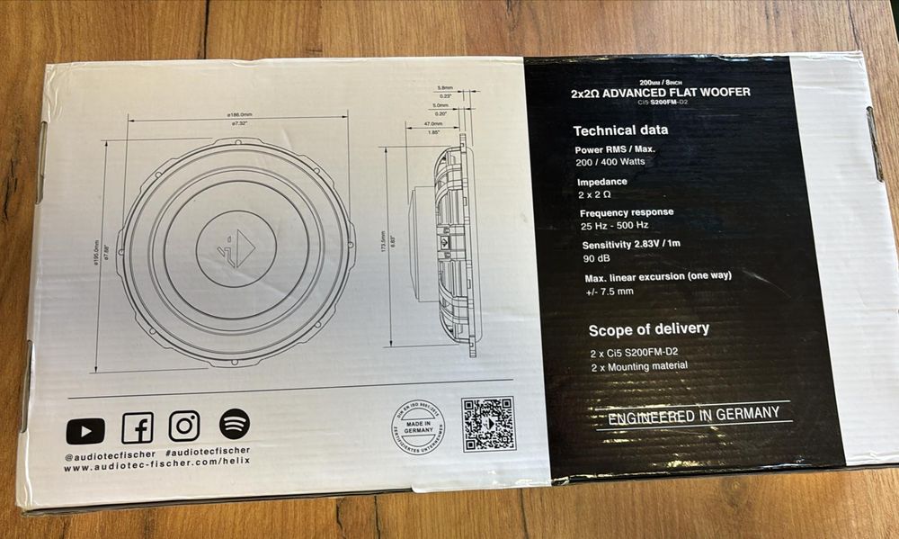 Helix Compose i5 Ci5 S200FM-S2 Subwoofer hibrid cu montare -A-