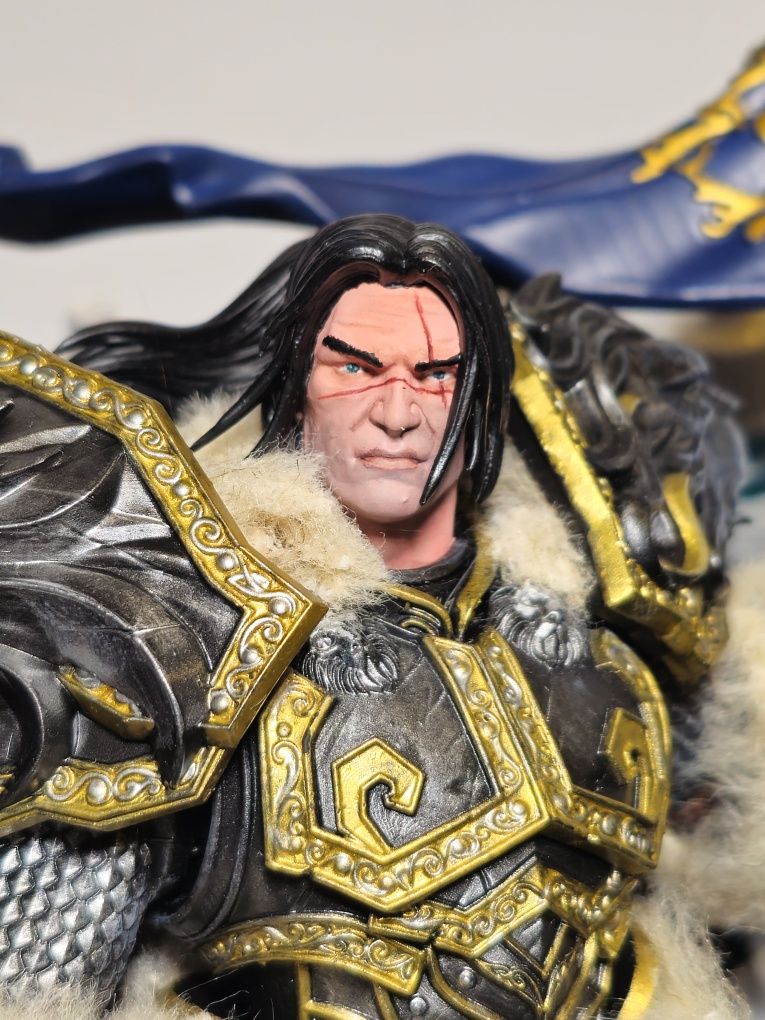 Figurina printata si pictata manual Varian Wrynn din World of Warcraft