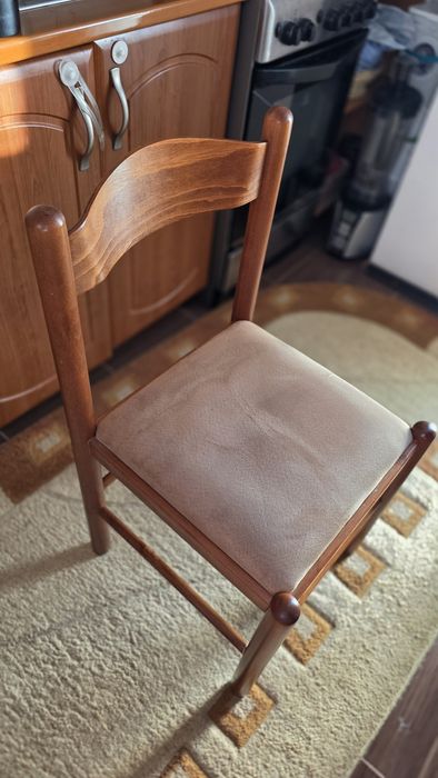 Scaun bucatarie / living fix Toronto, tapitat, nuc - 4 buc.