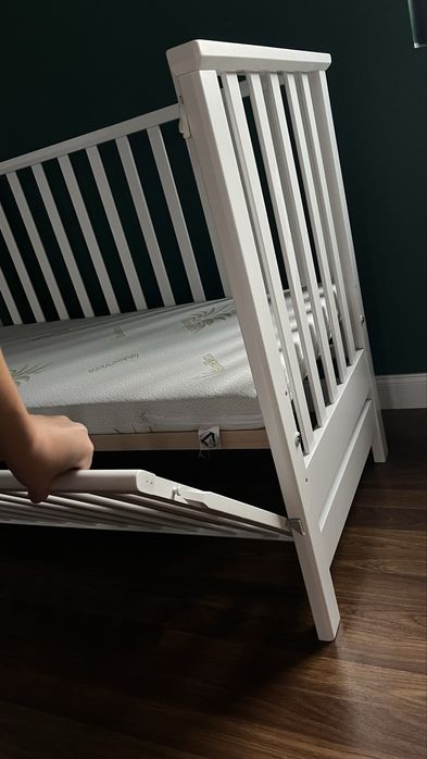 Pat cosleeping Azzurra cu somiera antireflux si saltea de cocos