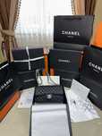 Geanta dama chanel 26cm negru cu accesorii argintii cadou c:85