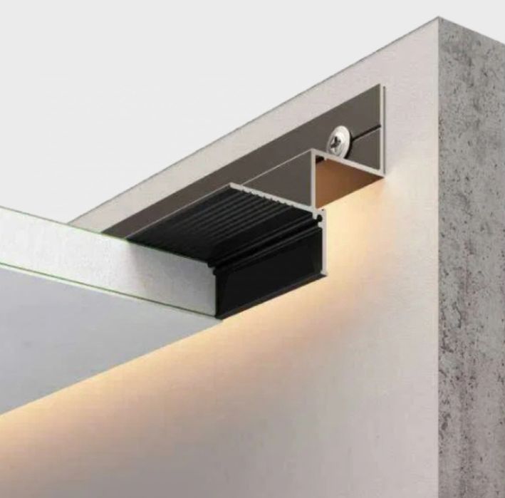 Теневые профиля под гипсокартона. Микро плинтус. Магнитный трек