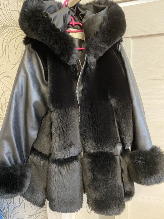 Полушубка комбинированная для девочки