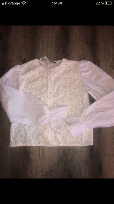 Cămașă albă cu broderie dama S noua