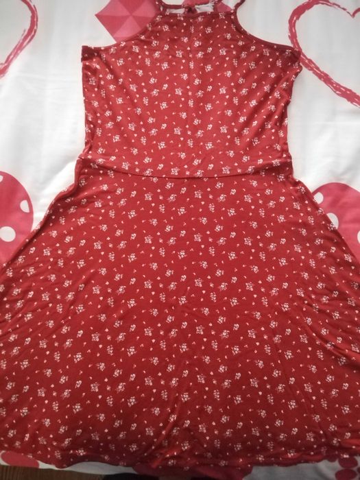 Rochita rosie cu bretele 140