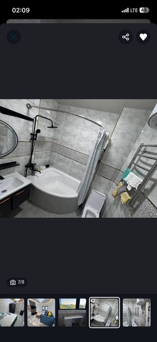 Сдаётся 1-комнатная квартира Рядом с метро Чиланзар