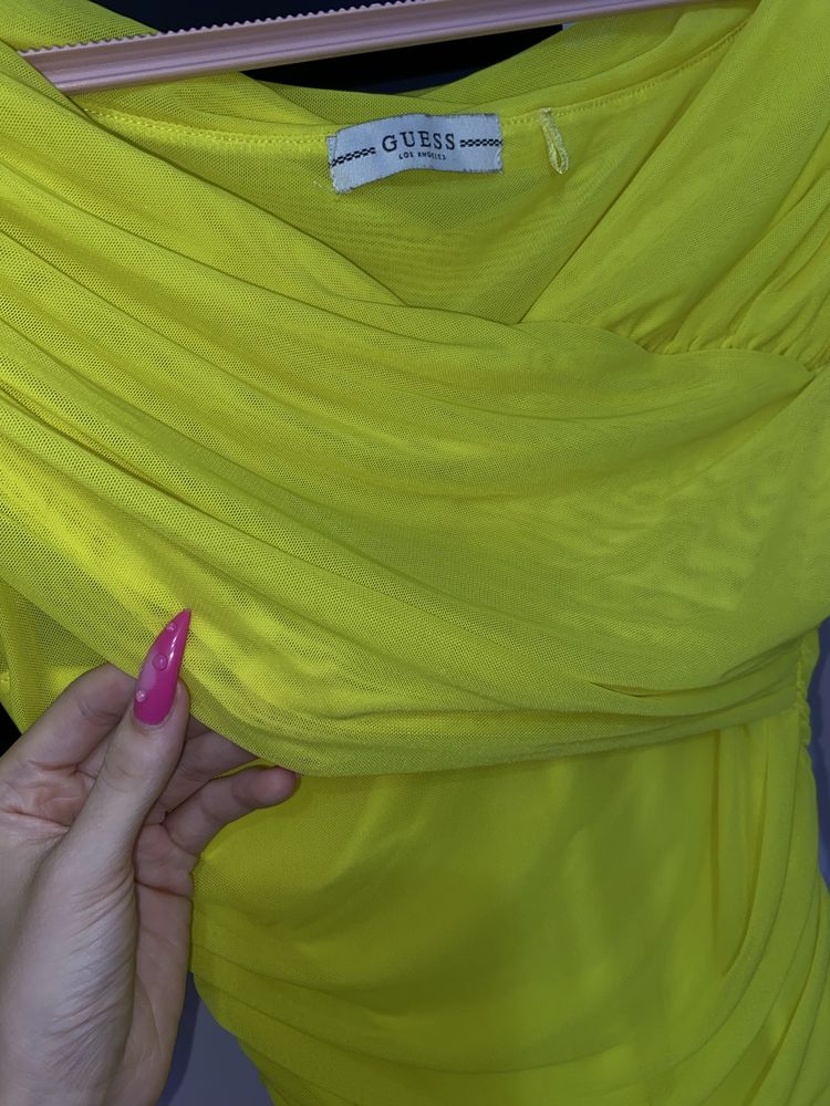 Жълто боди Guess