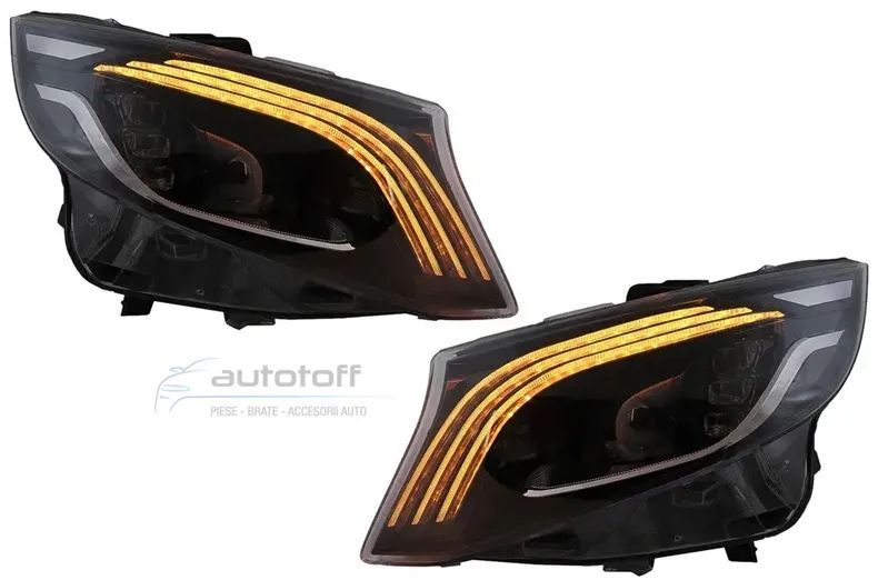 Faruri Full LED compatibil cu Mercedes Vito / V-Class W447 (2016-2020) Negru