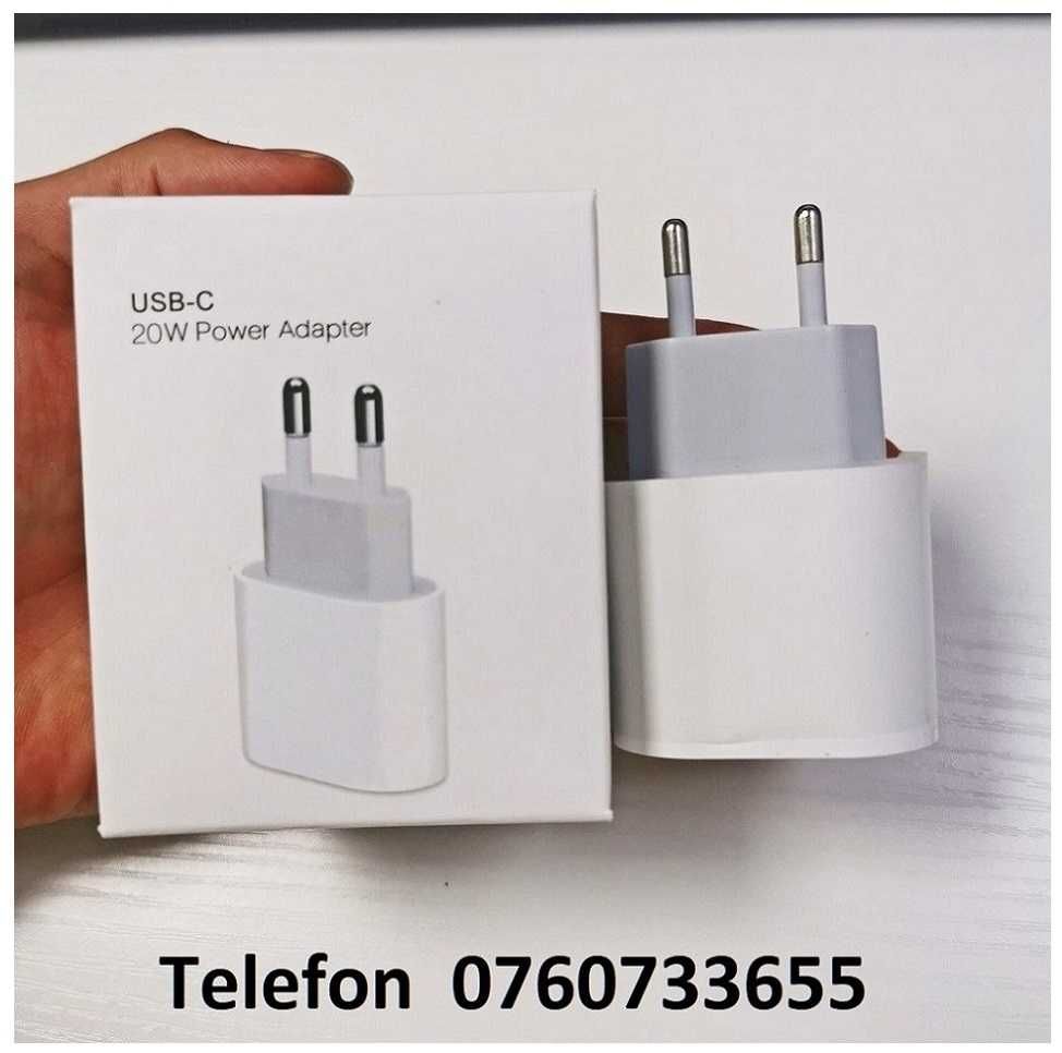 adaptor 20w cu type c  incarcator fast charge iPhone X 11 12 13 14 15