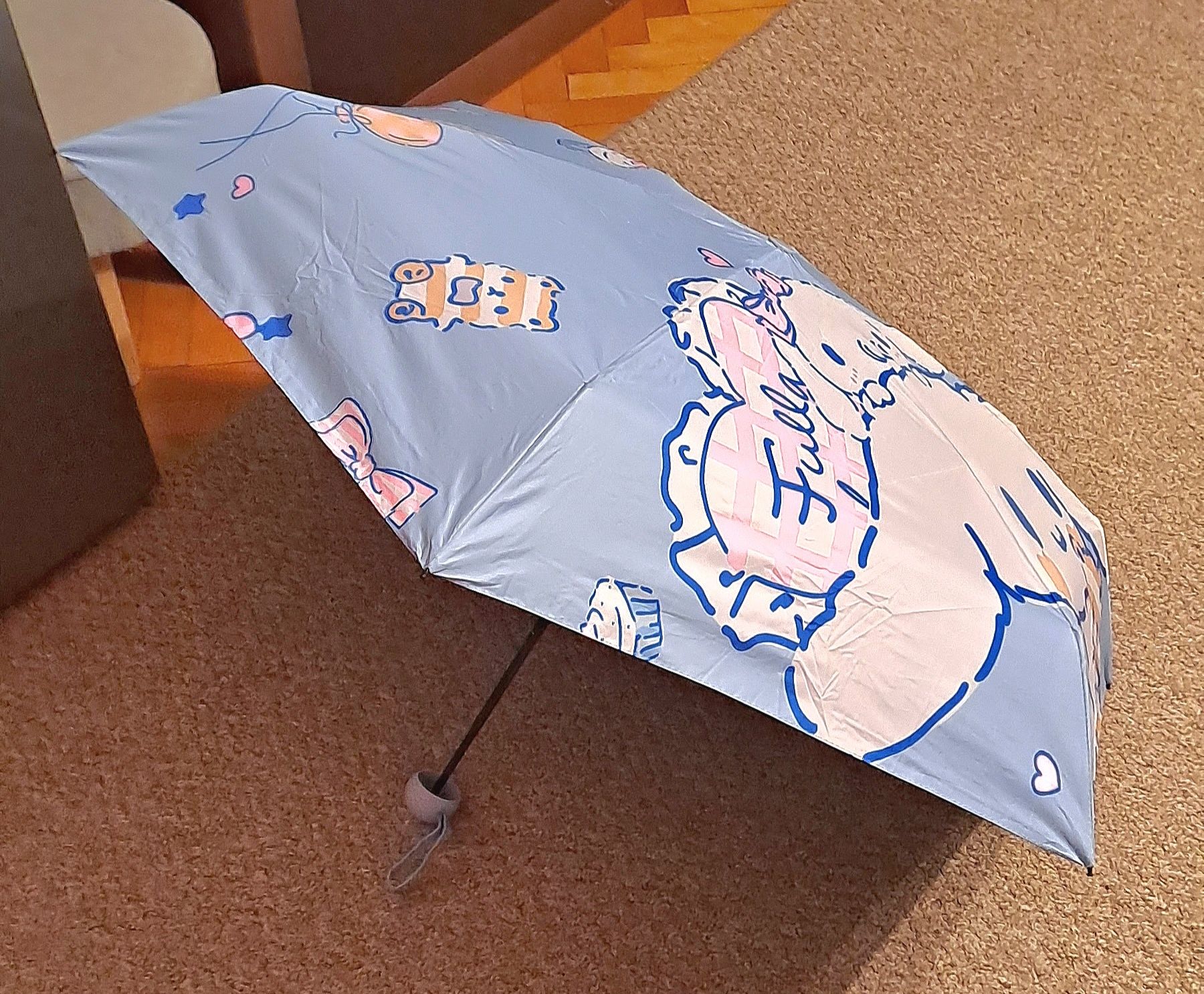 Umbrelă ploaie cu Cinnamoroll Umbrelă Cinnamoroll sanrio bleu umbrelut