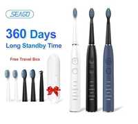 Електрическа четка за зъби Seago SG-575 с резервни глави и 5 режима