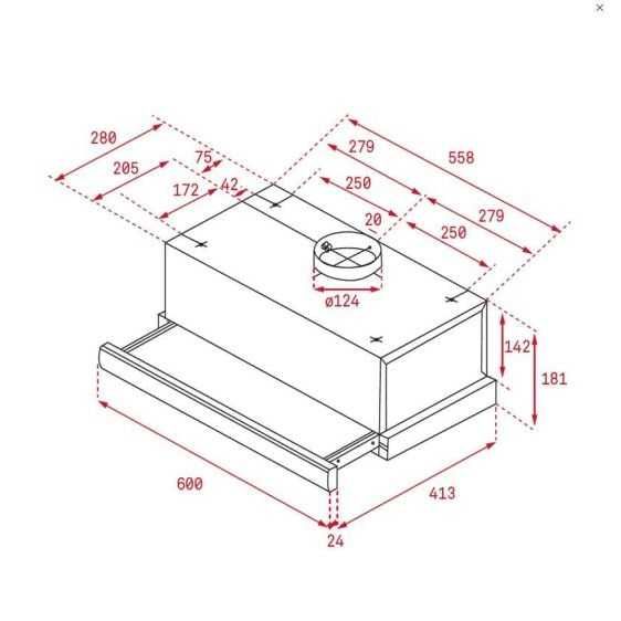 Абсорбатор за вграждане TEKA TL 6420 инокс