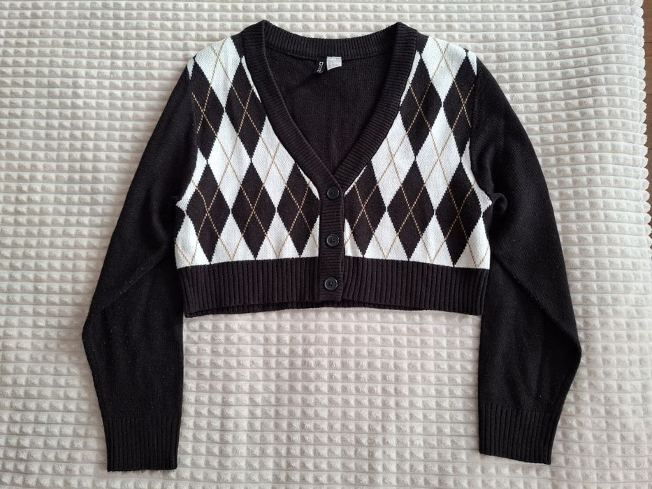 Черно-бяла жилетка H&M