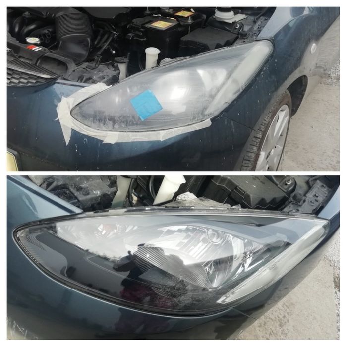 Полиране, пастиране и защита на фарове и стопове