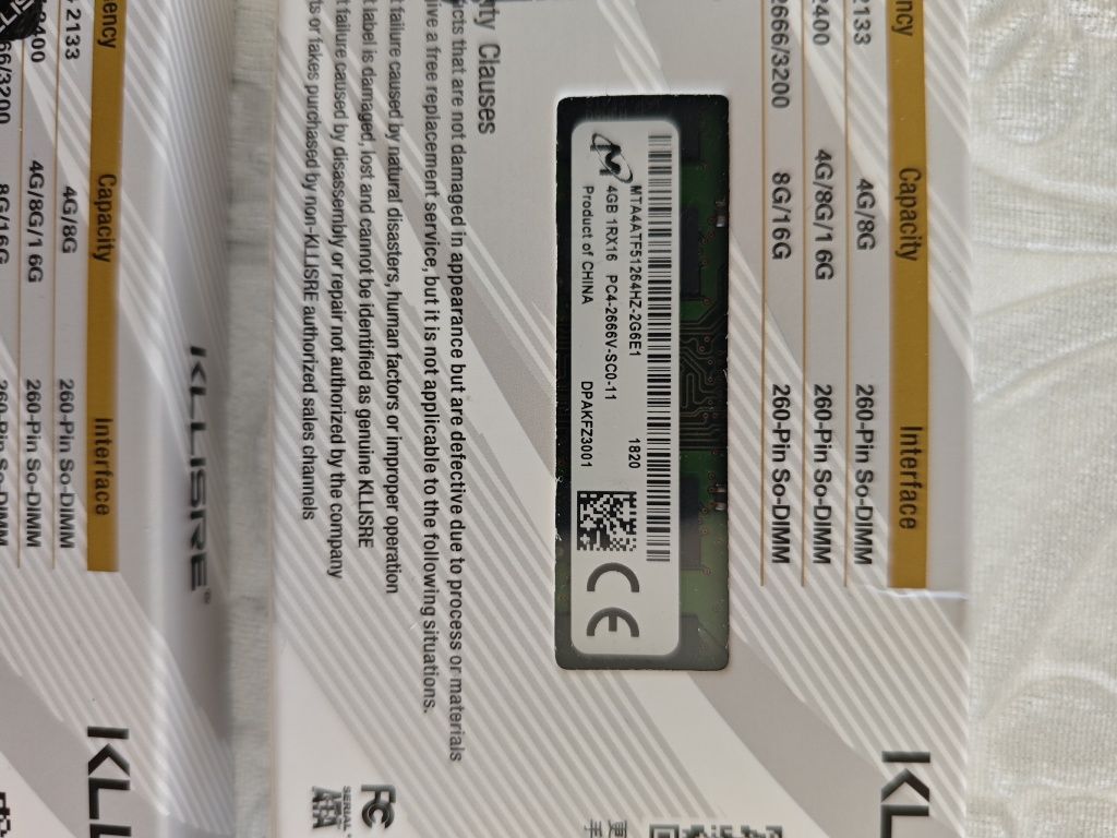 Модуль памяти ОЗУ 4 Gb на ноутбук DDR4