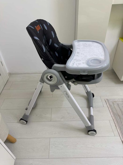 Scaun de masa Momi Copii Luxuria Piele Ecologica Black