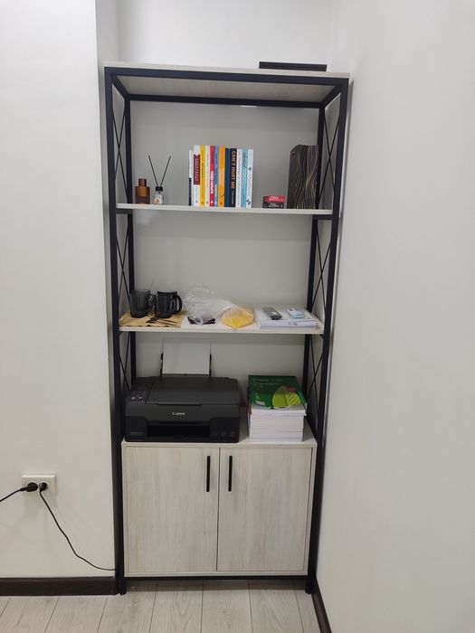 Stellaj loft dizayn, polka shkaf мебель для офиса beliy knigi printera