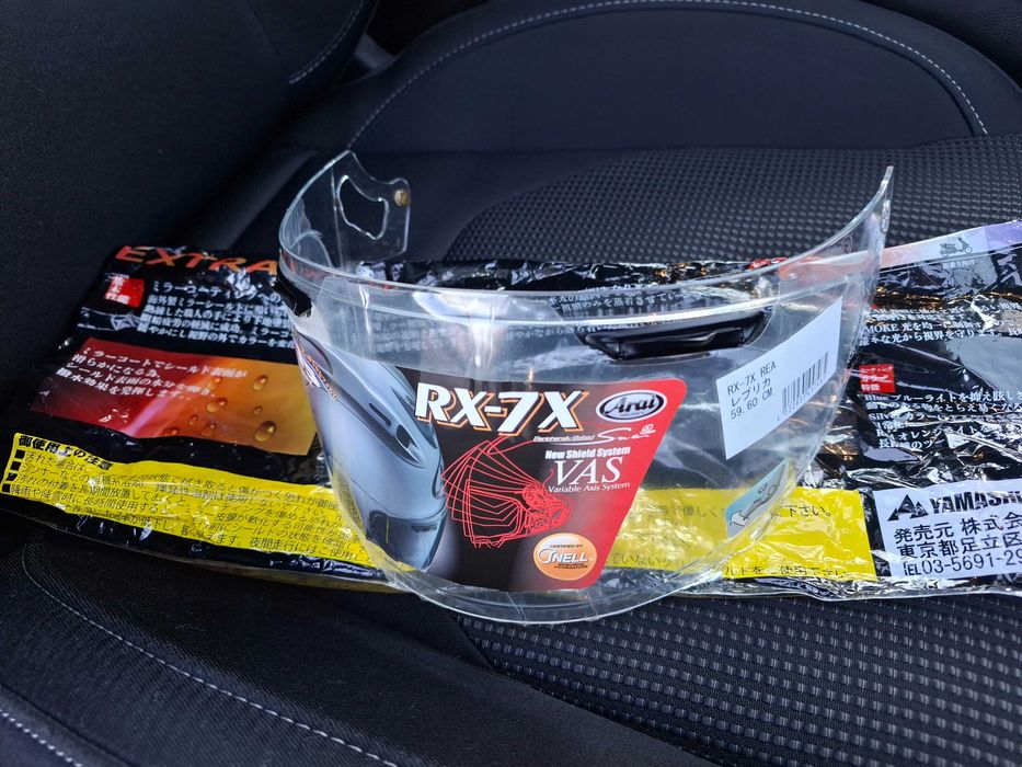 Продавам оригинален прозрачен визьор за Arai RX-7X  RX-7V + pinlock