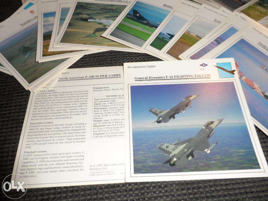 Cartonase / carduri de colectie Atlas Editions cu aeronave militare