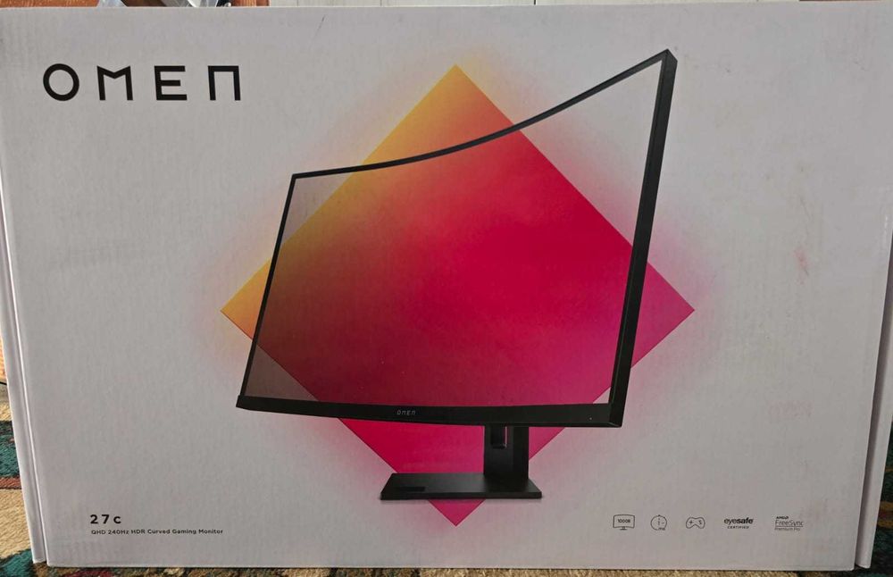Monitor Gaming curbat HP OMEN 27c, QHD, USB-C, HDMI, DisplayPort