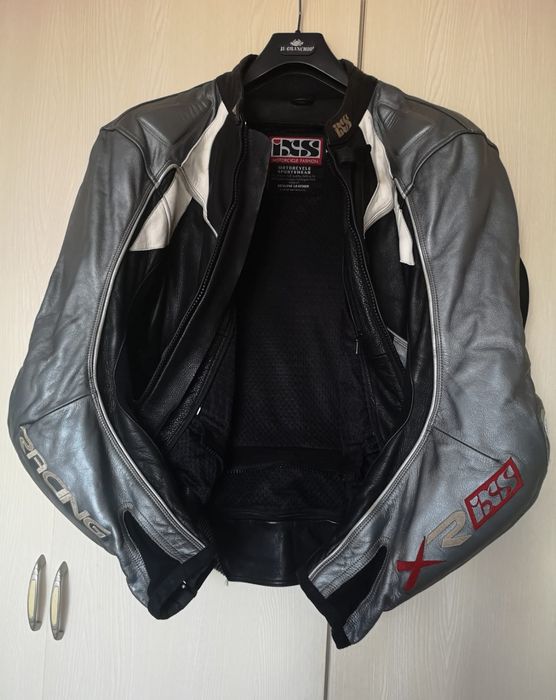 Geaca moto piele naturala, speed racing strada sport marca IXS