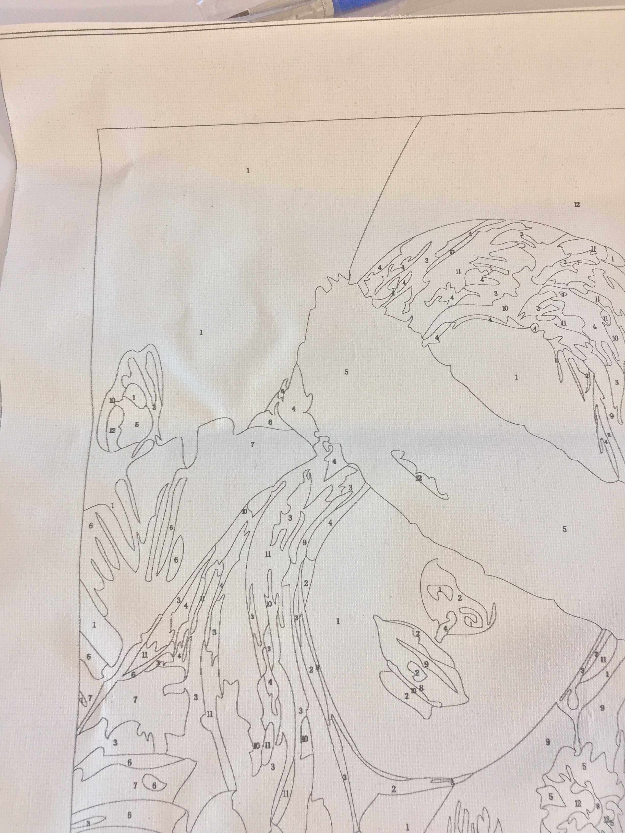 Комплект за рисуване по номера 20x30cm - портрет