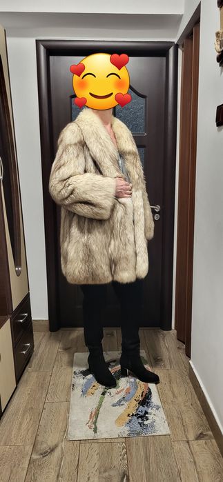 Haina de blana vulpe argintie – calitate superioara, impecabila