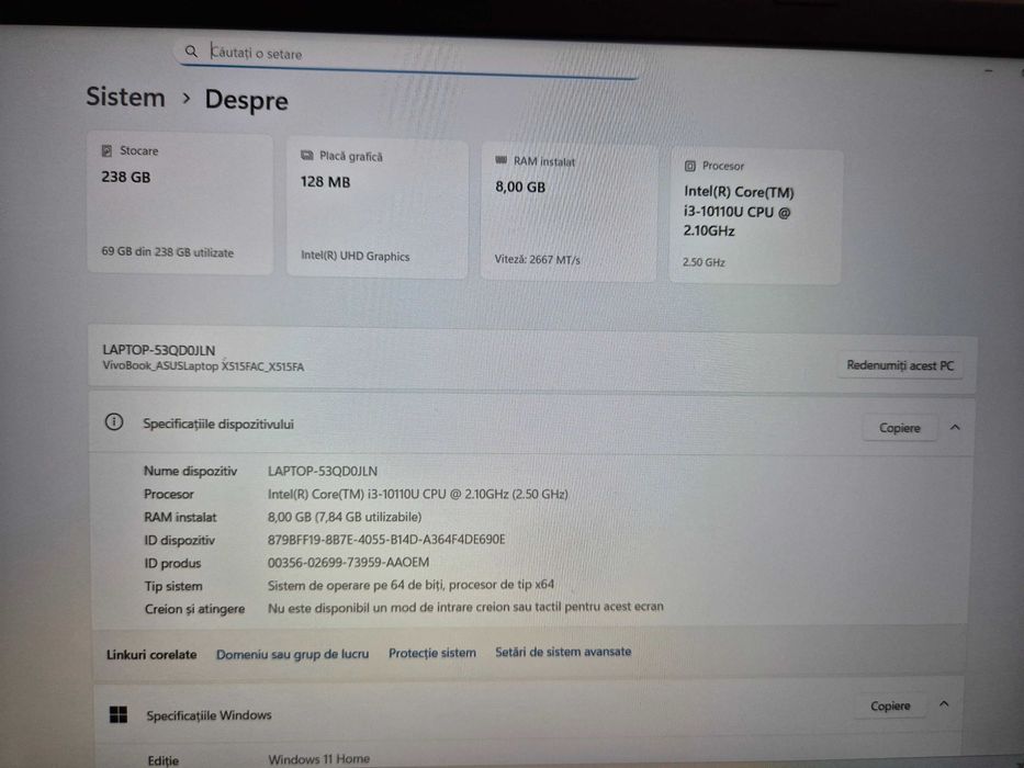 Se Vinde Laptop ASUS X515FA