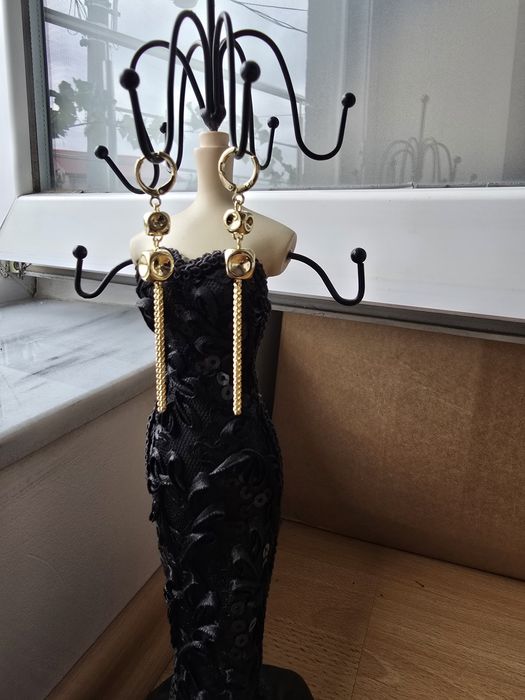 Cercei placati cu aur 14 karate