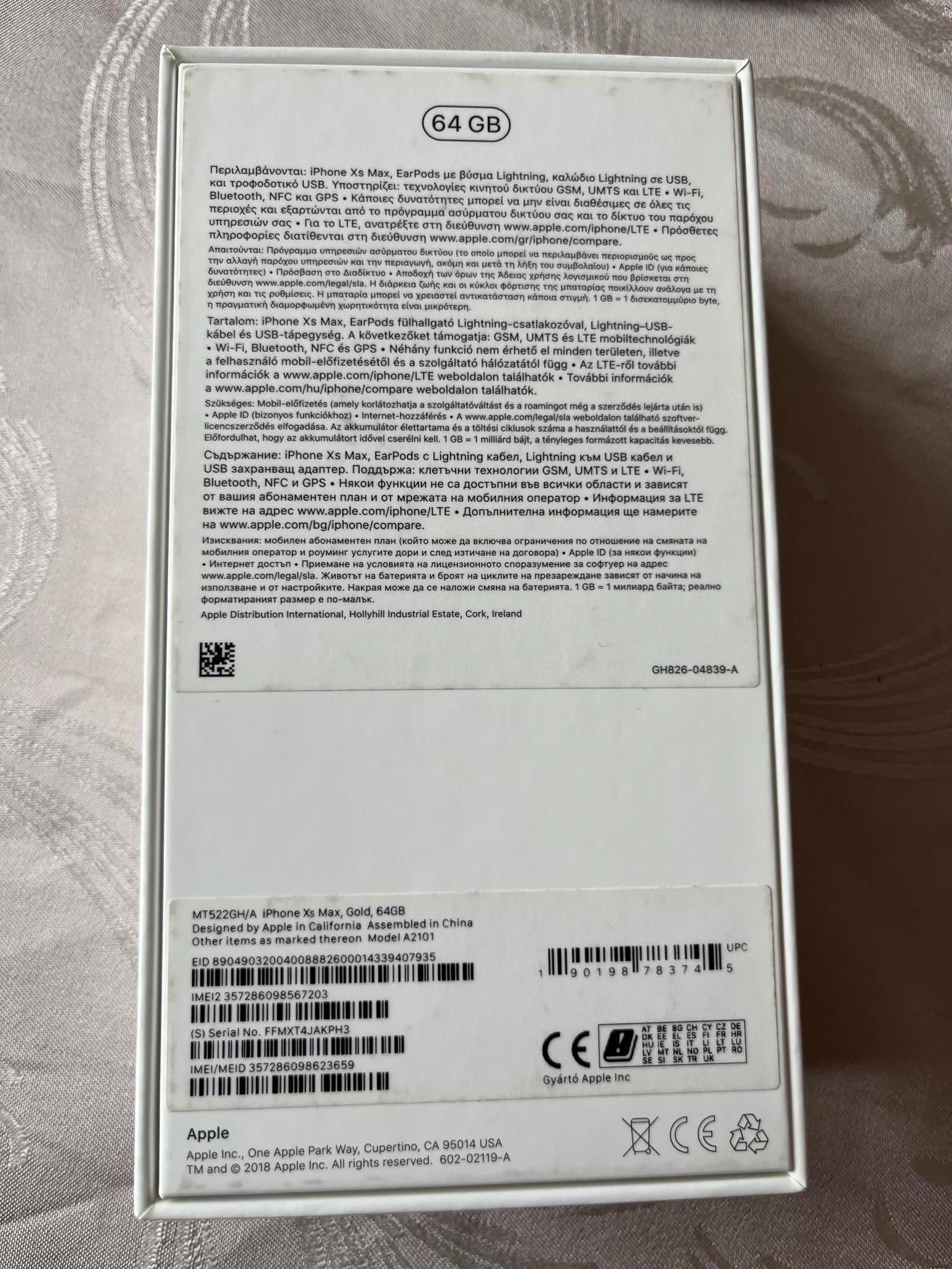 Iphone XS Max Gold 64 GB