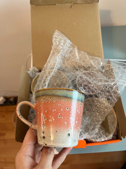 Set 4 cesti/ cani din ceramica, 270 ml, HKliving