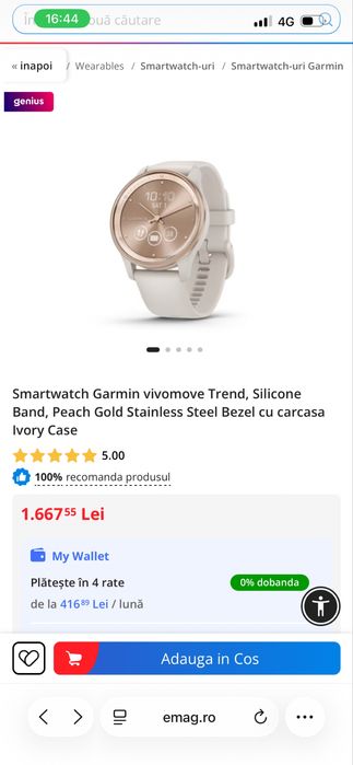 Smartwatch Garmin vivomove Trend Nou
