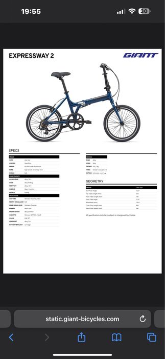 Bicicelta Giant 2 expressway pliabilla noua