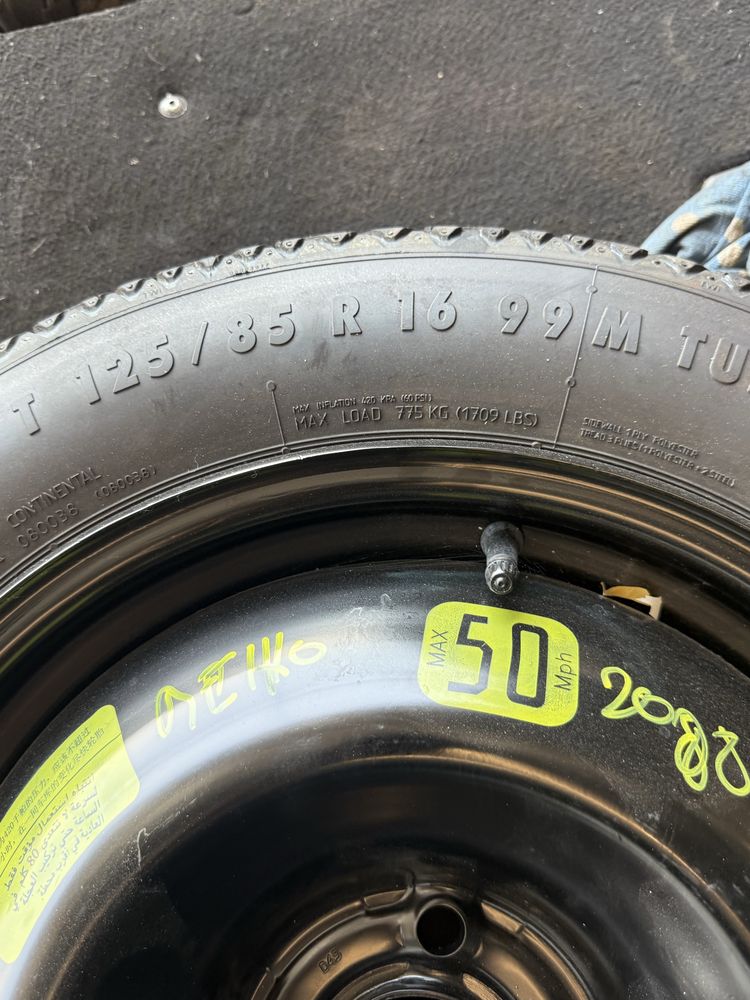 Резервна гума патерица 16" Peugeot Citroen  4х108 65,1mm 125 85 16