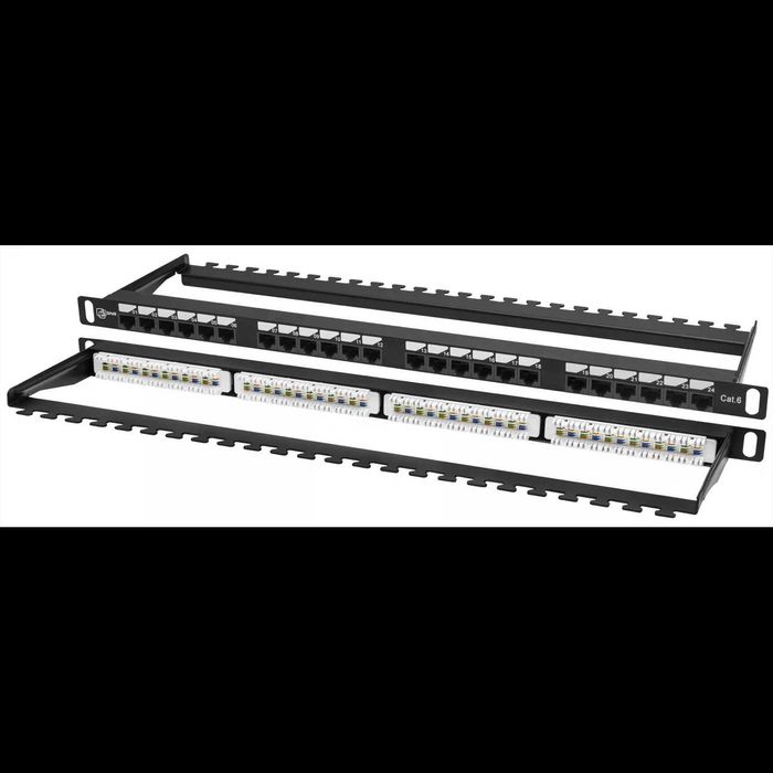 Коммутационная панель Pixietech 19"  0.5U 24 порта  cat.6