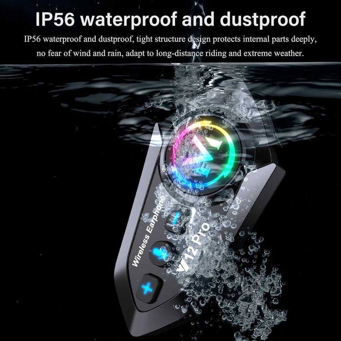 2 Броя - Y12Pro – За каска, Моторджийска Bluetooth, интерком, intercom