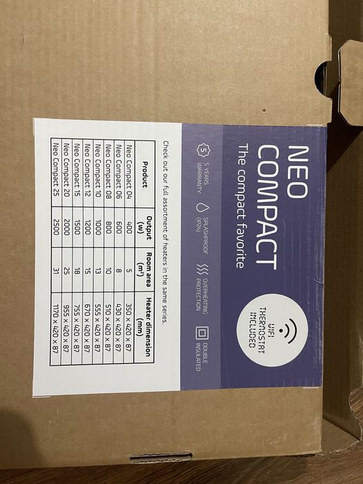 Конвектор ADAX NEO Compact с Wifi управление