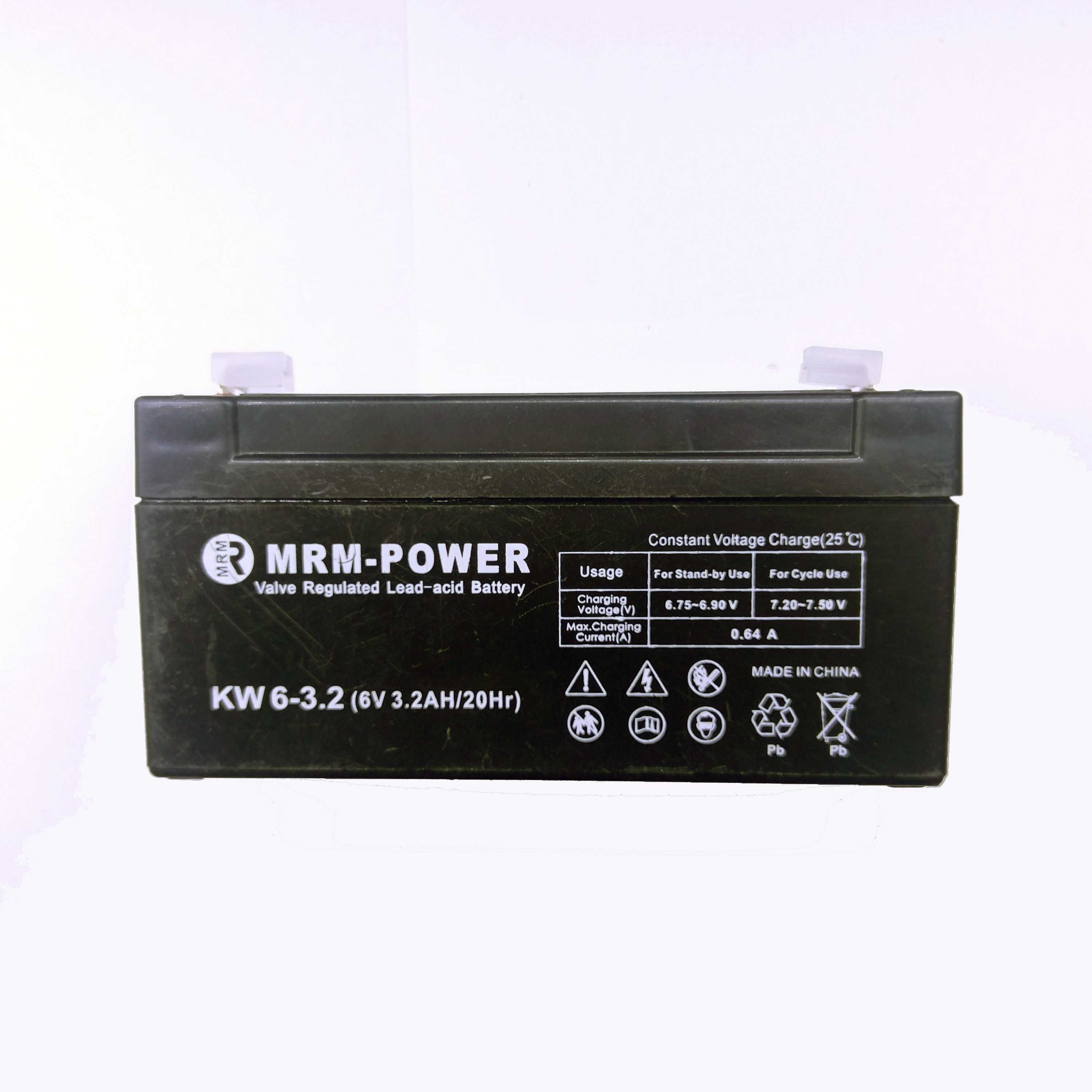 Аккумулятор свинцово-кислотный MRM-Power 6V 3.2AH