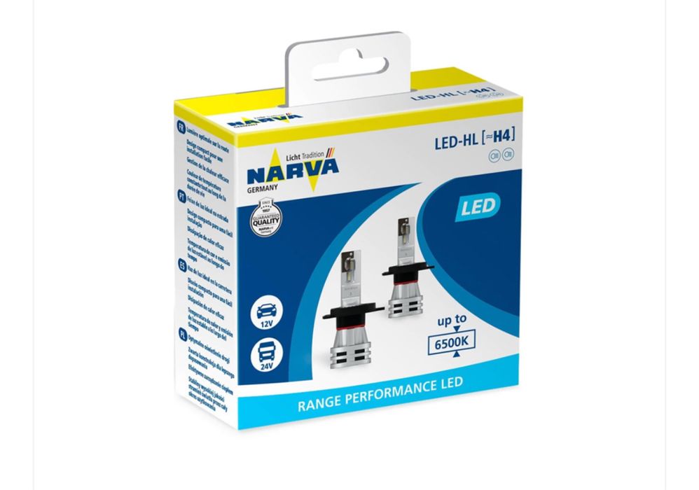 Крушки Narva LED H1, H3, H4,H7, H11, HB3/4 Range performens