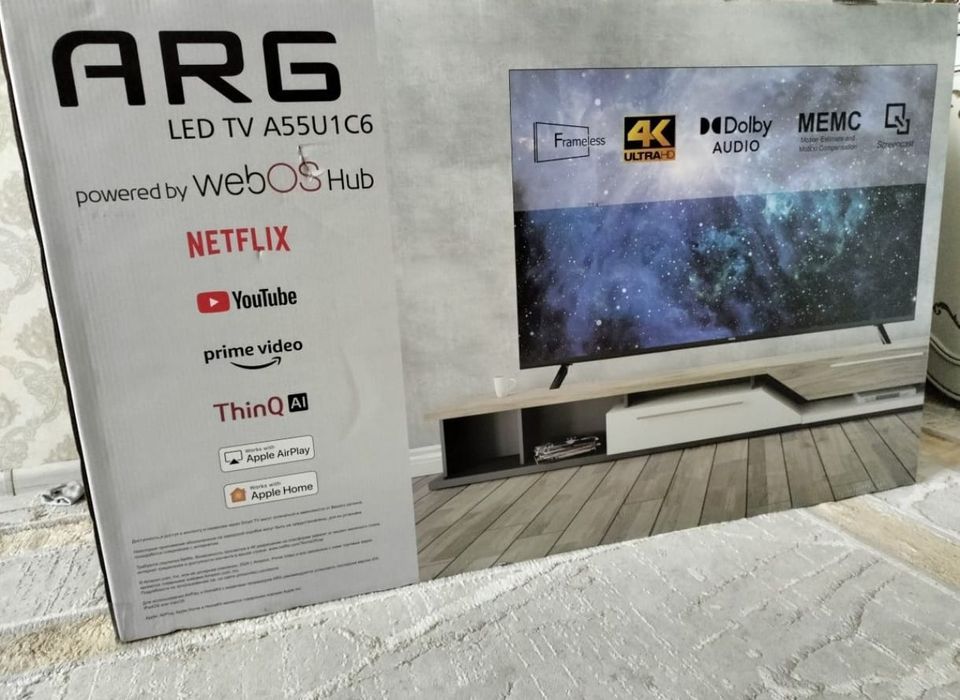 НОВЫЙ ARG 140 см 4К smart tv телевизор