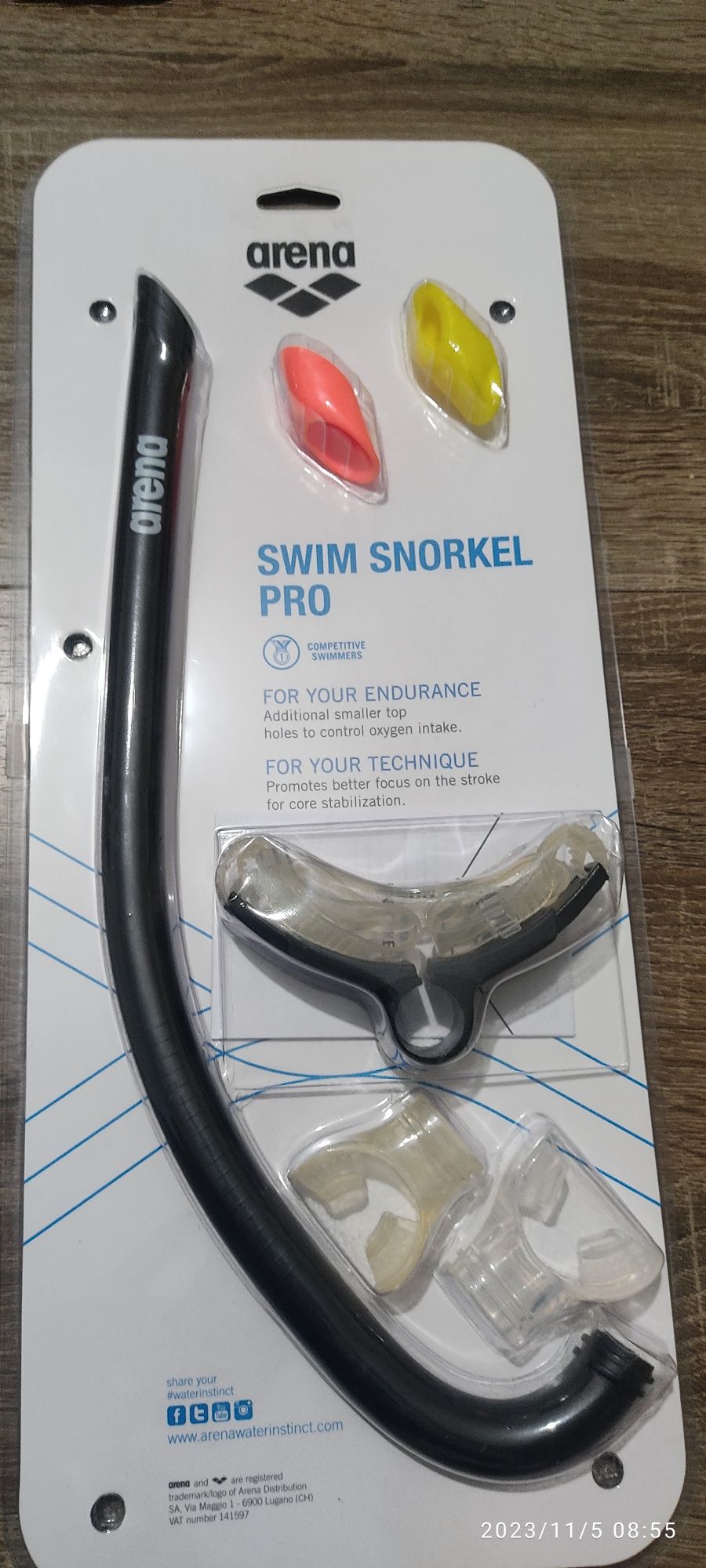 Трубка ARENA Swim Snorkel Pro черный