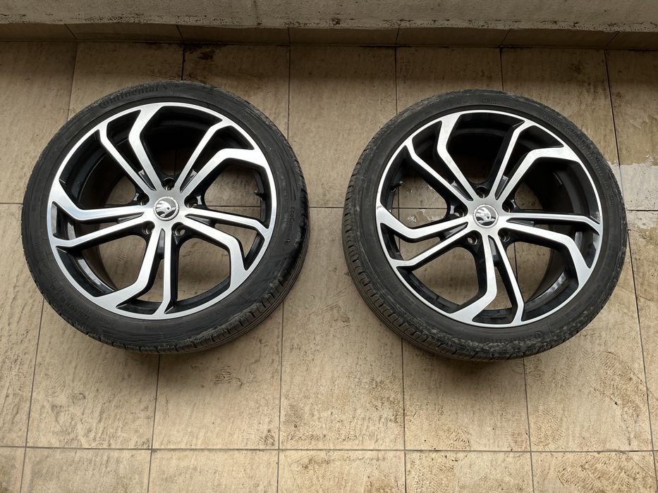 Roti jante 5x112 18 anvelope 225 40 R18 - Skoda VW Seat Audi